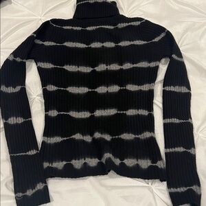 AUTUMN CASHMERE Black  and Gray Women's Turtlenec Sweater size XS